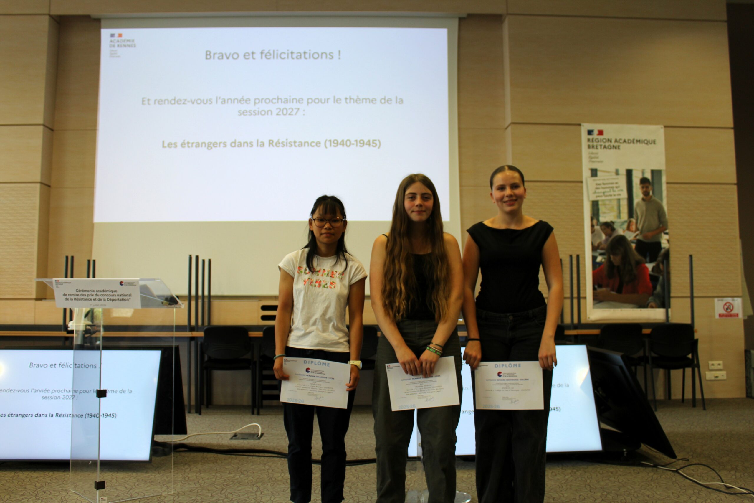 CNRD : Sibylle et Madeline distinguées à l’échelon académique à Rennes !